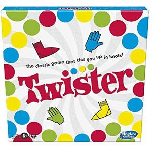 Hasbro Gaming Twister spel voor kinderen vanaf 6 jaar, 1,6 x 26,5 x 26,5 cm