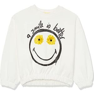 Desigual Girl's Smiley Better 1001 Crudo Sweater, wit, 8 jaar, wit, 8 Jaren