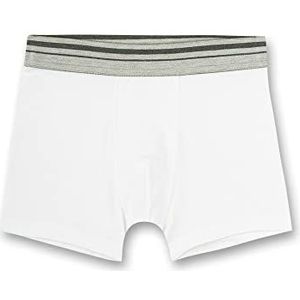 Sanetta Hipshorts voor jongens, wit, hoogwaardige en duurzame katoenen onderbroek voor jongens, wit, 128