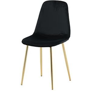 Venture Home Polar Chair Velvet/Matt Leg, zwart, messing, 528644