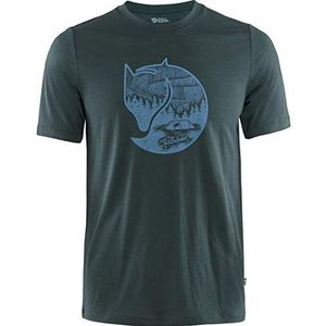 Fjallraven Abisko Wool Fox SS M T-shirt, heren, donkerblauw