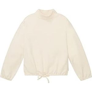 TOM TAILOR Meisjes Oversized sweatshirt met trekkoord voor kinderen 1033946, 24032 - Light Almond Melange, 164