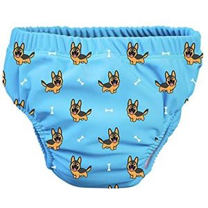 Pss! - Baby Waterluier - Model Blue Bubi - Voor baby's van 3 tot 8 kg - Maat M - Unisex - Veelkleurig Ontwerp - Absorberend en Herbruikbaar - Waterdicht en Comfortabel - 1 stuk.