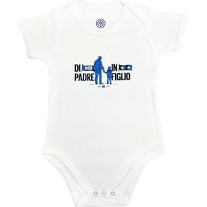 FC Internazionale Milano S.p.A. Inter Il Body voor pasgeborenen van vader in zoon, geweldig cadeau voor Vaderdag - Maten van 3 maanden tot 24 maanden. 100% katoen. Officieel product.