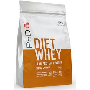 PhD Nutrition Diet Whey Protein Poeder Mager Whey Protein Protein Poeder Laag Suiker Gezouten karamel - 2kg (80 porties)