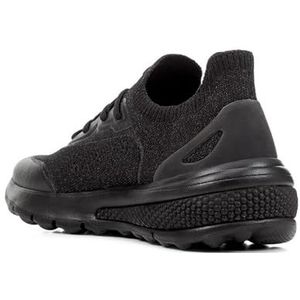 Geox D SPHERICA ACTIF Sneakers voor dames, zwart, 37 EU, zwart, 37 EU
