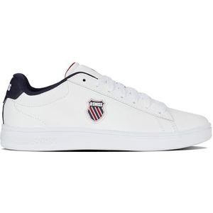 K-Swiss Court Shield II sneakers voor heren, Wht Peacot Smba Red, 42.5 EU
