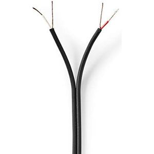 NEDIS Stereo audiokabel - 2X 0,12 mm² - bus - CCA - 100 m - rond - PVC - zwart