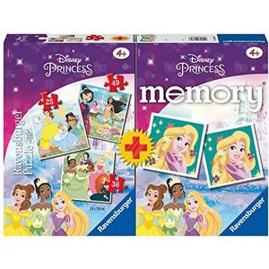 Ravensburger - Multipack Memory® en puzzel Disney Princess, puzzel en spel voor kinderen, aanbevolen leeftijd 4+, 20864 7, meerkleurig
