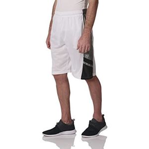 Southpole Men's Big and Tall Basic Basketball Mesh Shorts, White, 5XB