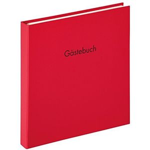 walther design gastenboek rood 26 x 25 cm met reliëf en spiraalbinding, Fun GB-206-R