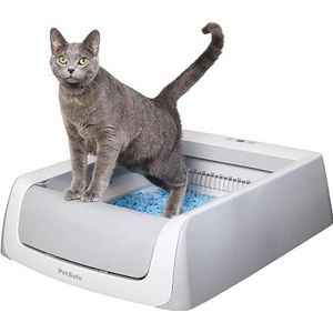 PetSafe Zelfreinigende kattenbak PetSafe ScoopFree, volautomatische kattenbak, met automatische rekenmachine en geïntegreerde gezondheidsmonitor, grijs