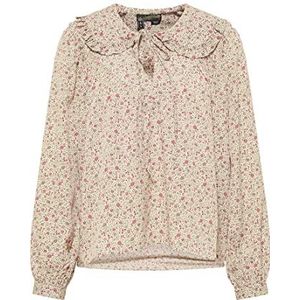 Colina Dames blouseshirt 37323507-CO02, wolwit rood meerkleurig, S, wolwit, rood, meerkleurig, S