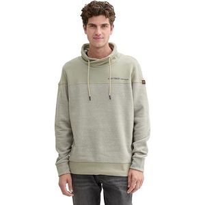 TOM TAILOR - Sweatshirt - Olijfgroen / Pastelgroen - Sweatstof - Lange Mouw