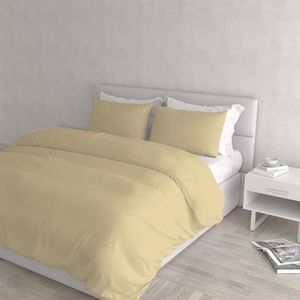 Italian Bed Linen Elegante, crèmekleurige beddengoedset voor tweepersoonsbed