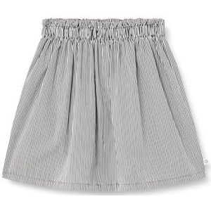 Müsli by Green Cotton Poplin Stripe Rok voor meisjes, Balsem Cream/Night Blue, 128 cm