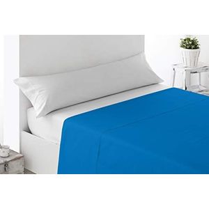 Miracle Home. Bedlaken, zacht en comfortabel, 100% geborstelde microvezel, kreukvrij en anti-peeling, 230 x 270 cm, blauw