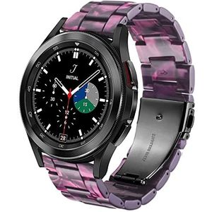 DEALELE Compatibel met Samsung Galaxy Watch 5/5 Pro/Galaxy 4/4 Classic/Galaxy 3 41mm / Active 2, 20mm Kleurrijke Hars Vervanging Armband voor Huawei GT2 42mm / GT3 42mm, Paars
