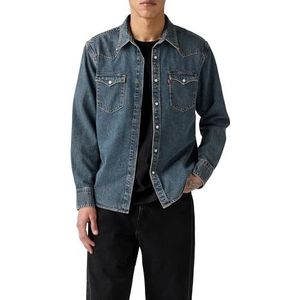 Levi's - 85744-0103 - Western Shirt - Blauw - Katoen - Lange Mouwen