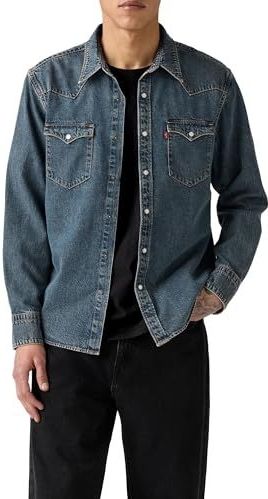 Levi's - 85744-0103 - Western Shirt - Blauw - Katoen - Lange Mouwen