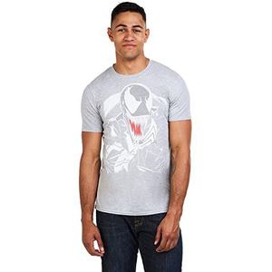 Marvel heren Venom-Mens Lrg T-shirt, grijs (Grey Heather Hgy), (fabrikantmaat: Large)