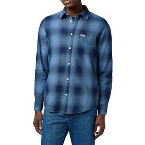 Wrangler - Indigo - Overhemd - 1 Pocket - Regular Fit - Lange Mouwen