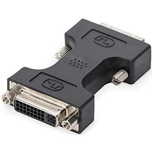 ASSMANN DVI grafische adapter, DVI-D (24+1) naar DVI-I (24+5) (stekker naar bus), max. 2560 x 1600 pixels, 30Hz, zwart