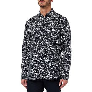 Seidensticker Men's Shaped Fit Overhemd met lange mouwen, donkerblauw, 42, donkerblauw, 42