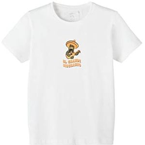 NAME IT Jongens NKMHULRIK SS TOP Box T-shirt, Bright White, 116, wit (bright white), 116 cm