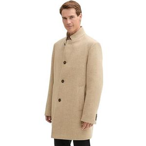 TOM TAILOR Heren 1042474 jas, 32526-Big Beige Herringbone Optic, L, 32526 - Big Beige Herringbone Optic, L