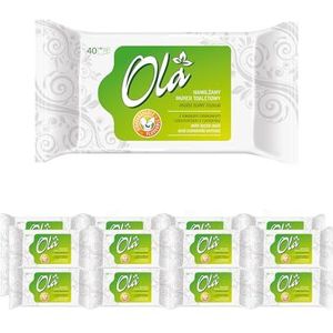 OLA Natte toiletpapier met kamille-extract en melkzuur - afspoelbaar - combinatie van vochtig papier en natte doekjes - reinigt de intieme omgeving - 640 stuks - 16x40 stuks