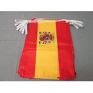 Spanje 12 meter BUNTING Vlag 20 vlaggen 45x30 cm - Spaanse STRING vlaggen 30 x 45 cm - AZ FLAG