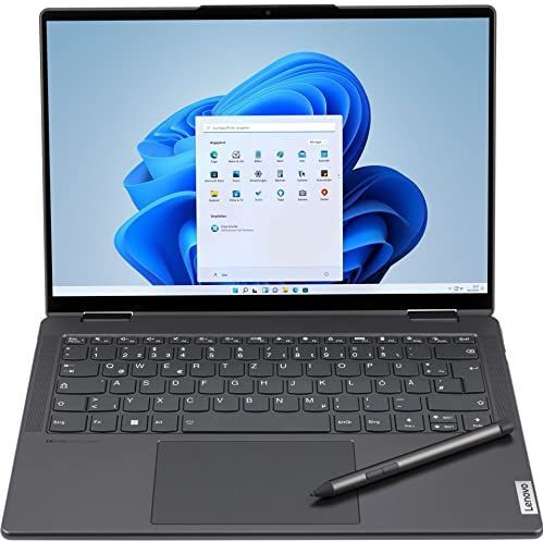 Lenovo Yoga 7 AMD Ryzen™ 5 6600U Hybride (2-in-1) 35,6 cm (14") Touchscreen 2.8K 16 GB LPDDR5-SDRAM 512 GB SSD Wi-Fi 6E (802.11ax) Windows 11 Home Grijs