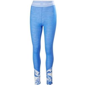 Helly Hansen - W LIFA Merino Midw - Damesbroek - Ultra Blue Mountain Camo A - 100% Merinowol