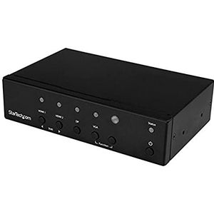 StarTech.com Multi-input naar HDMI automatische switch en converter, DisplayPort, VGA en Dual HDMI naar HDMI Switch, 4K
