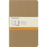 Moleskine Cahier groot gelinieerd inpakpapier bruin DIN A5. Pack van 3