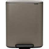 Brabantia Bo Pedal Bin 60 Liter Platinum