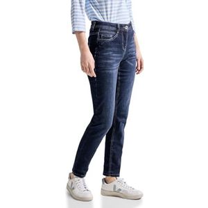 CECIL Jeans Slim en High, Mid Blue Used Wash, 29W / 30L