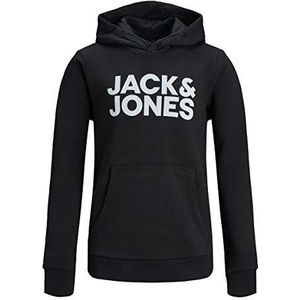 JACK & JONES JUNIOR Hoodie JJECORP met Logo Zwart