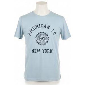 AMERICAN COLLEGE USA T-Shirts Sport Ademend Gedrukt Kleding Unisex Kinderen Jongens en Meisjes Casual Model ACTSW4 Sky Blue XL, Turkoois, XL