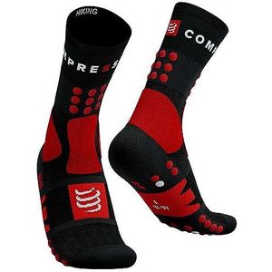 Compressport - Hiking Socks - Zwart Rood Wit - Sportsokken