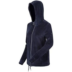 Ranielle fleece van coolweave materiaal met capuchon met hele rits en zakken