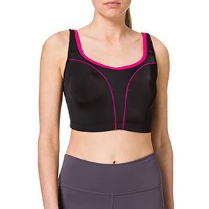 Susa Sportbeha voor dames, Zwart (Zwart-roze), 90C