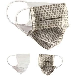 BaF Community-maskers Set van 2 stuks Unisex geïmproviseerd masker Omkeerbaar mondbeschermingsmasker Mond- en neusbescherming Omkeerbaar masker met motief katoen BCI Wasbaar