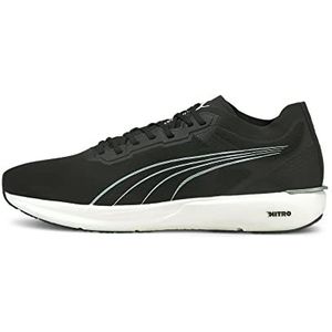 PUMA Liberate Nitro hardloopschoen voor heren, Puma Zwart Puma Wit Puma Zilver, 40.5 EU