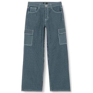 NAME IT - Nlnnucas Nw Wide Cargo Pant - Donkerblauwe Denim - Cargobroek