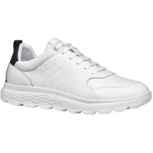 Geox U SPHERICA B sneakers voor heren, wit/donkerblauw (navy), 42 EU, White Dk Navy, 42 EU