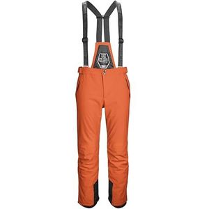 killtec Heren Skibroek/Ski-bretelbroek met afritsbare split en randbescherming Larok, gebrande oranje, S, 35244-000