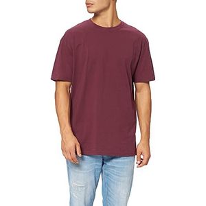 Urban Classics Heren T-shirt Heavy Oversized Tee met overgesneden schouders, van dikke jersey-stof, verkrijgbaar in meer dan 10 kleuren, maat S tot 5XL, rood (cherry), XL