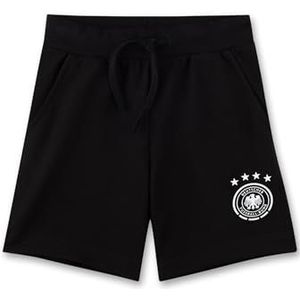 Sanetta DFB-sweatshorts zwart | Praktische en comfortabele korte sweatbroek van katoenmix voor meisjes en jongens. Kinderkleding, zwart, 152